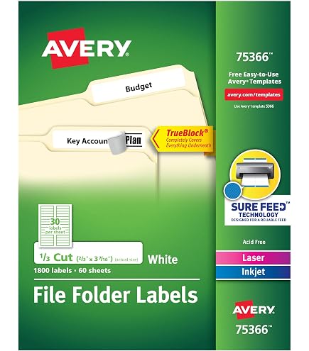 Amazon.com : AVERY AVE5366 - Permanent Self-Adhesive Laser/Inkjet