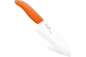 Kyocera Revolution Series 5.5-Inch Santoku Knife, Orange