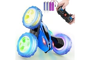 ORRENTE Remote Control Car, RC Cars Toys, 2.4GHz 4WD Fast RC Car Kids Toys Double Sided 360° Rotating Monster Truck Toys for Girls RC Truck Toy Cars for Boys