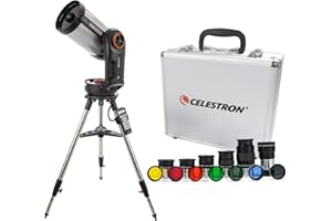 Celestron NexStar Evolution 8 Schmidt-Cassegrain Telescope with Integrated WiFi Bundle with Celestron 1.25 inch Eyepiece and Filter Kit and Aluminum Case (2 Items)