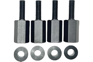 MOJTBE CAN AM X3 Seat Riser Bracket 4 PCS Black 1.5 Inch Seat Lift Kit Compatible with All Years Can Am Maverick X3 Seat, with 4 Extra Spacers