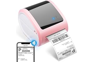 ASprink Bluetooth Shipping Label Printer 4X6 - Wireless Pink Thermal Label Printer for Shipping Packages & Small Business - Thermal Shipping Label Printer, Compatible with Phone, USPS, Shopify, Ebay