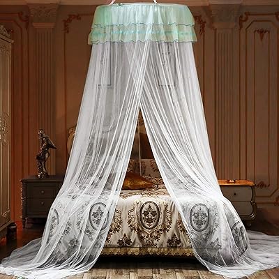 Jolitac Lace Mosquito Net Bed Canopy for Girls with Play Tent