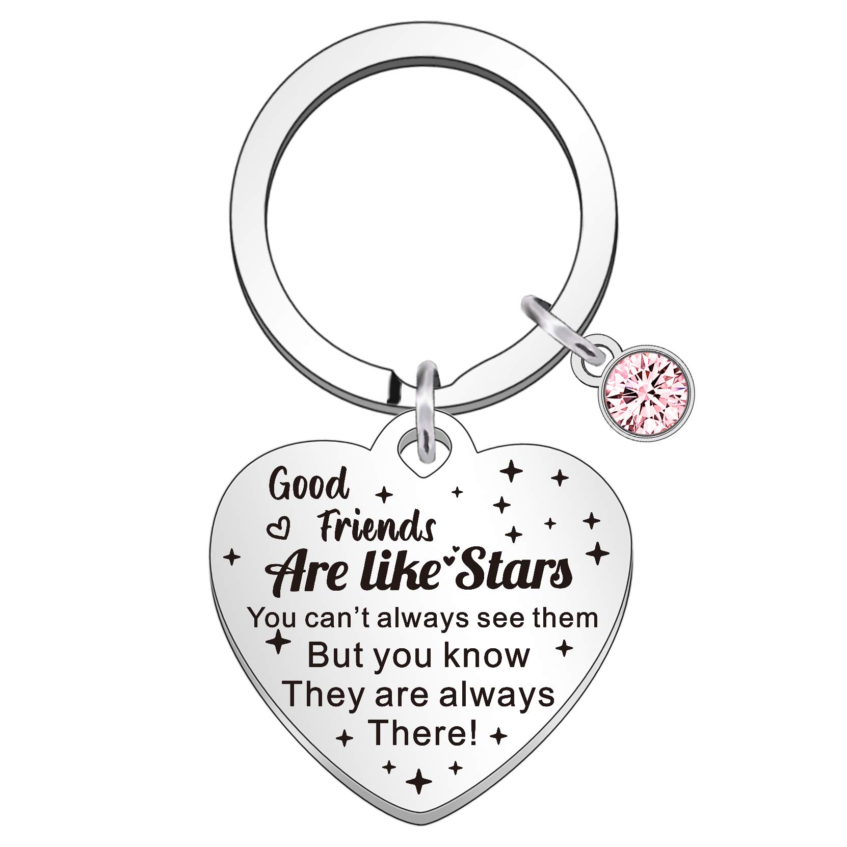 QMVMV Best Friends Keyring Good Friend are Like Stars Keychain Friendship Gifts Birthday Graduation Gift