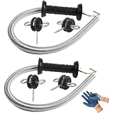 CYM-INSIST 2 Set Electric Fence Spring Gate Kit 16.4ft | Open/close gate without power off. High tensile galvanized spring
