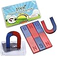 Physics Science Kids Magnet Kit for Education Experiment School Home,Including Educational Bar Magnets/Horseshoe Magnets/Magnetic Powder for Kids Students Teachers
