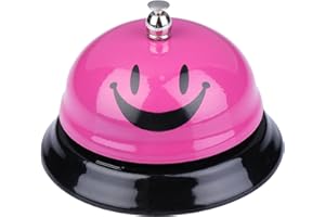 I-MART Call Bell, Service Bell, Front Desk Bell, Ring Bell for Office, Hotel, Classroom, School, Dinner, Kitchen, Restaurants (Smiley Face Pink)