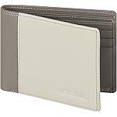 VISOUL Leather Bi-fold Wallets for Men with RFID Blocking Two Tone, Compact Men¡¯s Wallet with 1 ID Window and 2 Cash Compartments (Light Gray and Dark Gray)