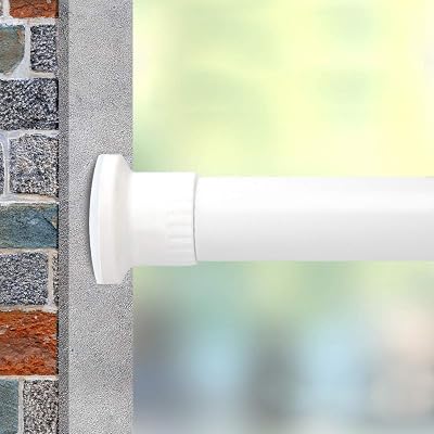 Vailge Tension Rod Shower Rail Curtain Pole 210-310CM White