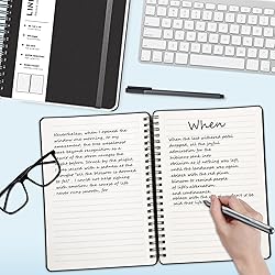 Lined Spiral Journal Notebook, B5 Spiral