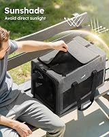 Pecute Cat Carrier XL Extra Stable Handbag with Safety Belt Breathable Mesh for view 7