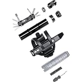 Crankbrothers BC18 Bottle Cage, On-Bike Tool, Black, One Size | Crankbrothers S.O.S BC18 Bike Bottle Cage &amp; Multi-Tool Kit