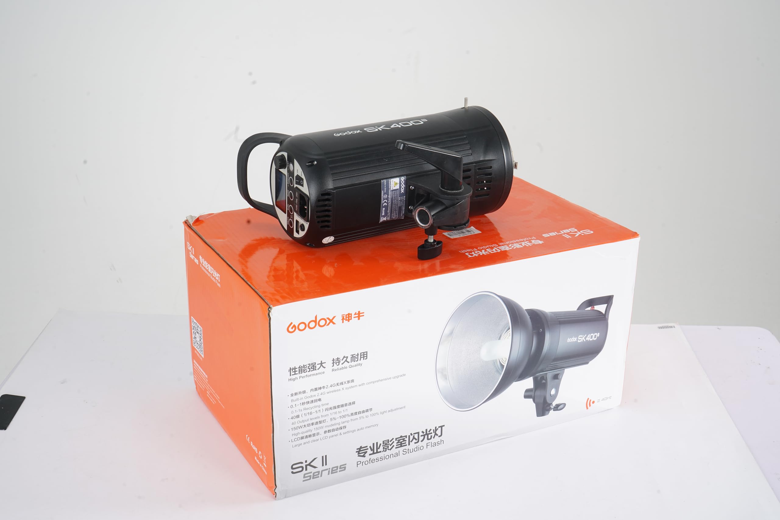 GODOX SK400II 400Ws Photo Studio Strobe Flash Monolight Light with Bowens Mount &Lamp Head,150W Modeling Lamp for Studio,Shooting,Location and Portrait Photography-110V