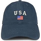 Trendy Apparel Shop American Flag and USA Embroidered Dad Hat Patriotic Cap