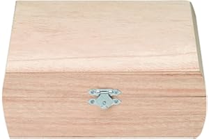 Glorex 6 1682 900 Square Pine Wooden Box FSC Mix, 18.5 x 18 x 6.7 cm