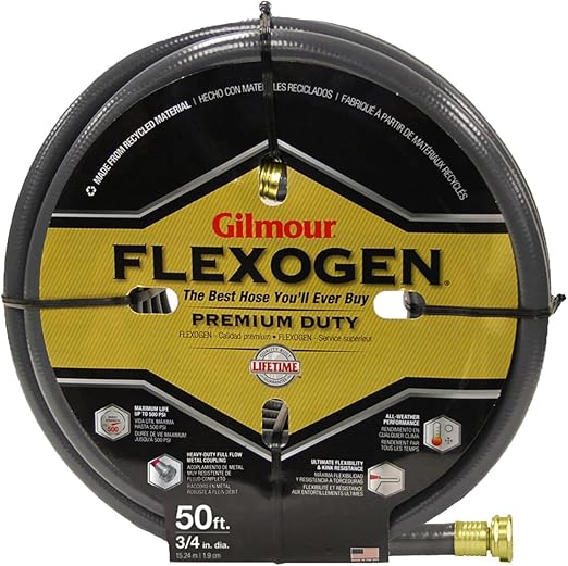 Amazon.com : Gilmour 10034050 3/4" X 50' Flexogen Hose : Garden & Outdoor