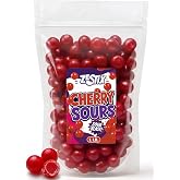Cherry Sours Candy 1 LB, Soft Chewy Sour Cherry Balls