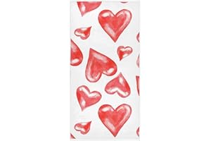Vdsrup Sweet Love Hearts Hand Towels Happy Valentines Day Bathroom Towel Soft Small Bath Towels Kitchen Tea Dish Guest Towel Portable Washcloths Housewarming Gifts 16 X 30 in
