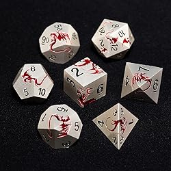 Metal Dice Set D&D, HNCCESG Polyhedral Dice 7 Piece