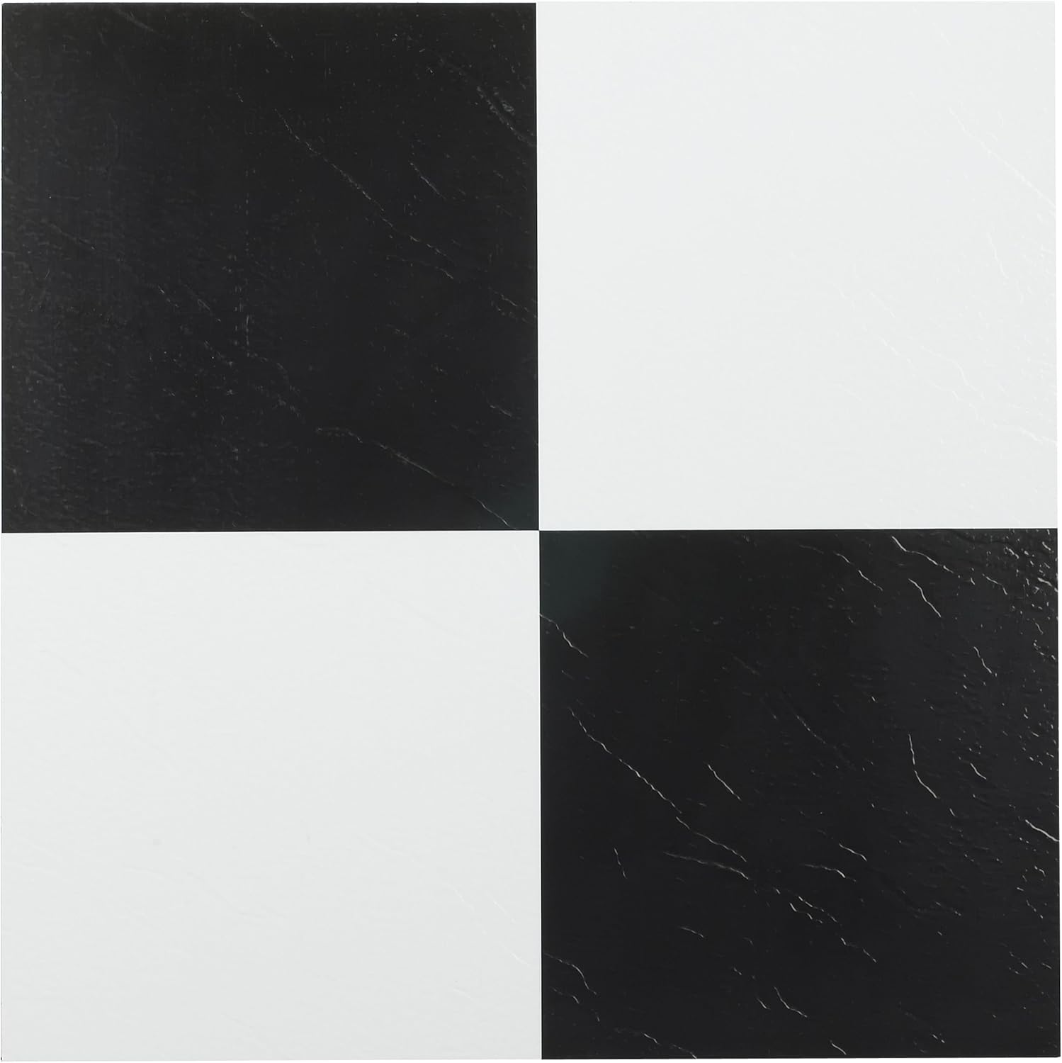 Achim Home Furnishings Ftvso10320 Nexus 12 Inch Vinyl Tile Solid Black And White Pack Of 20 Vinyl Floor Coverings Amazon Com
