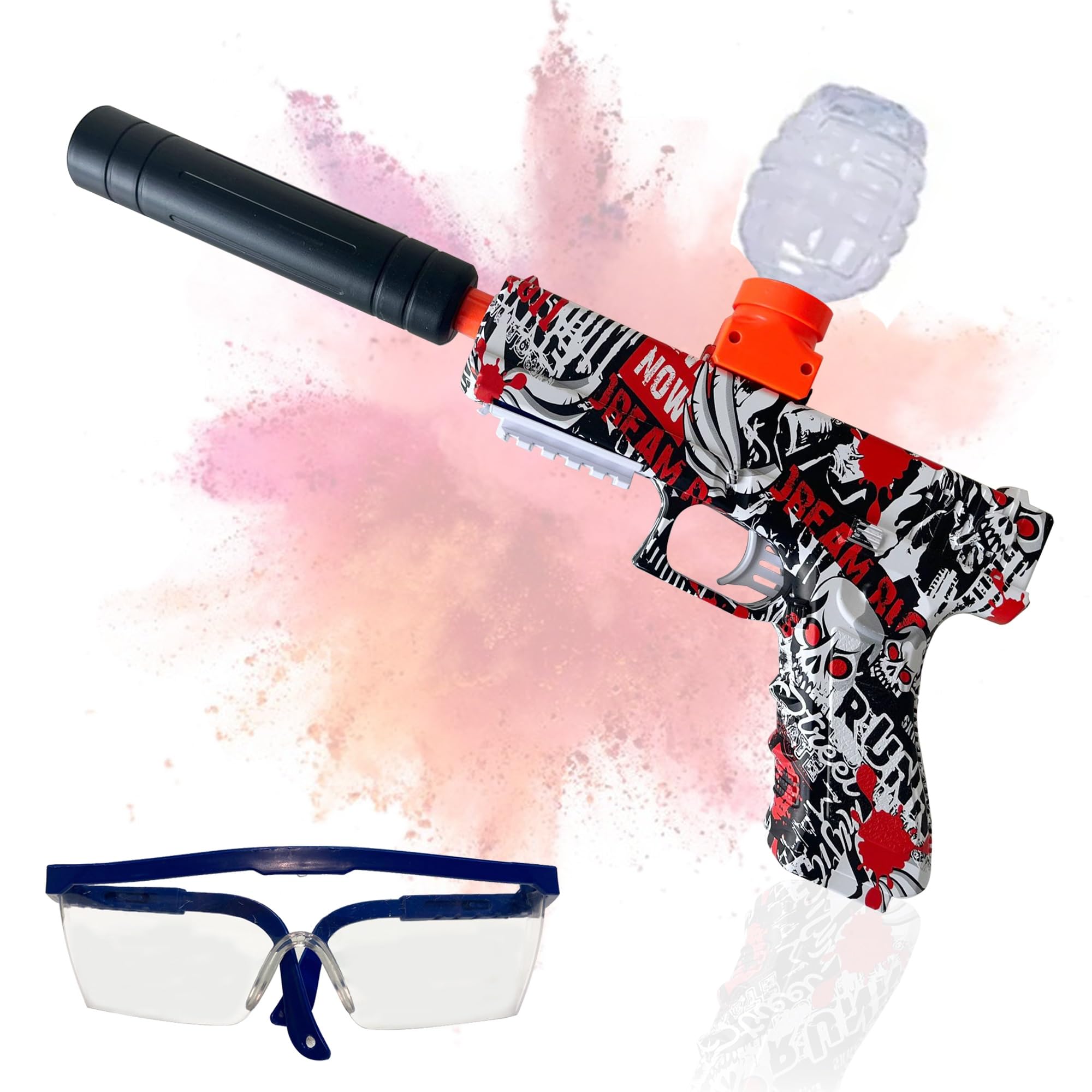 Taslo Gel Blaster, Gel Ball Blaster with Automatic Fast Fire Rate, Electric Gel Blaster Toy with 30,000 Ammo, Gel Blaster Pistol comes with Safety Goggles!, (CS001)