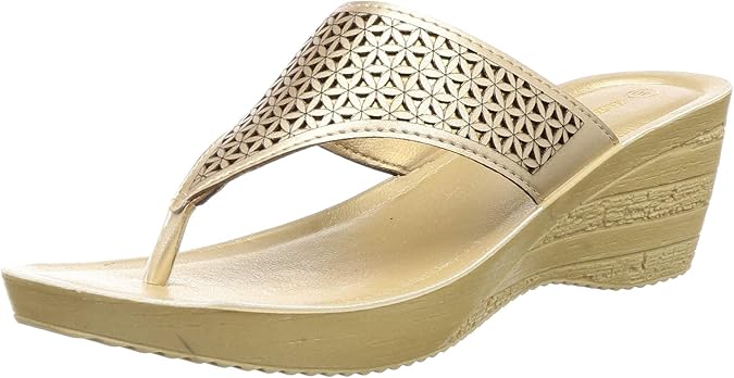 Amazon.com | Max Women's Gold Fashion Slippers-40 (SU20WFHS2073GOLD) | Slippers