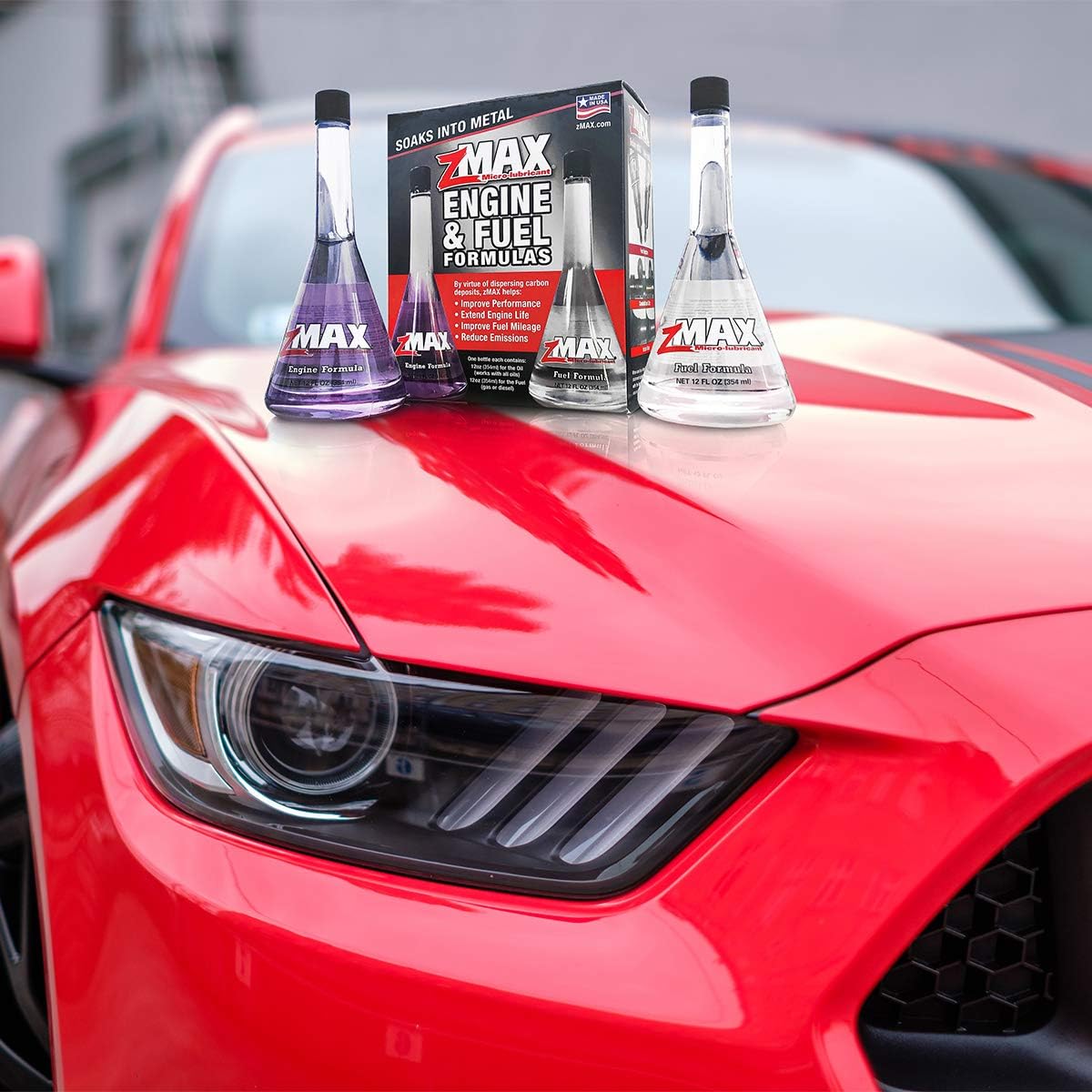 zMAX 51-011 - Engine & Fuel Formula Kit - Easy to Use - Reduces Carbon Build-Up & Lubricates Metal Extending Life of Car or Truck - Runs Efficiently, Improving Gas or Diesel Mileage - 12 oz. Each: Automotive