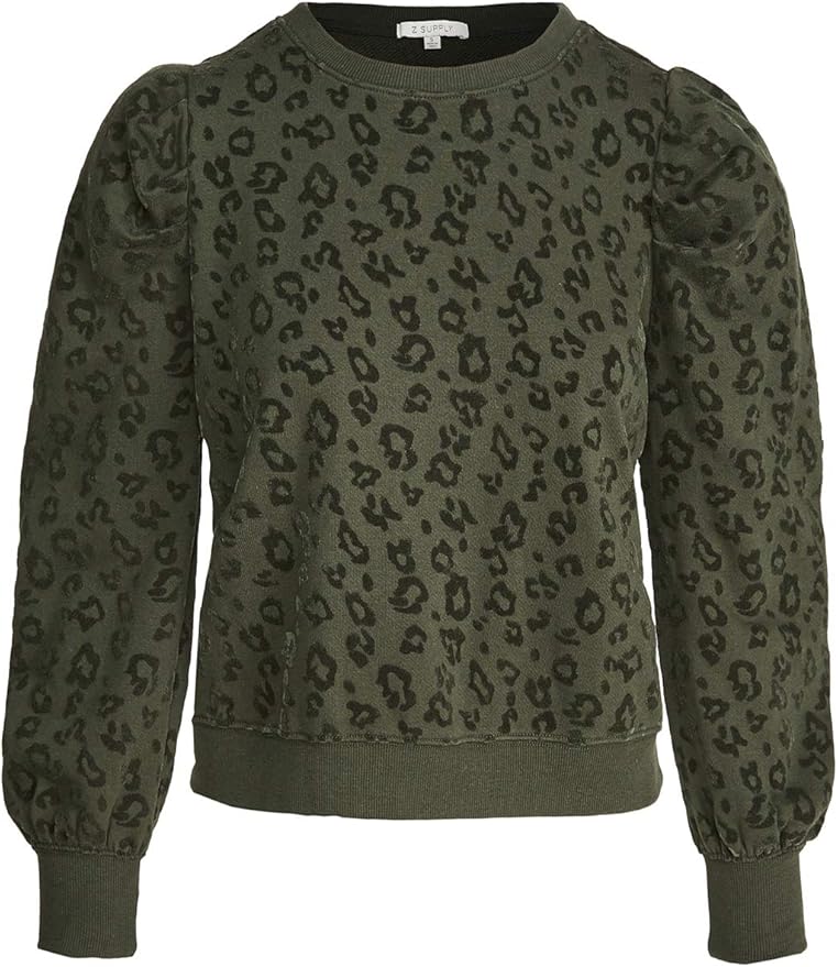 z supply leopard sweatshirt