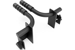 Synergee Dip Station Set of 2 Dip Bar Attachments for Power Racks. Compatible with 2x2 Tube Racks with 1" Holes. Max Capacity