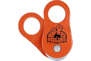 MILINI Snatch Block, Strength Recovery Off-Road Heavy Duty Winches Pulley for Synthetic Rope or Steel Cable, Universal Tackle Block for Truck, Tractor, ATV & UTV (Orange, 10T)