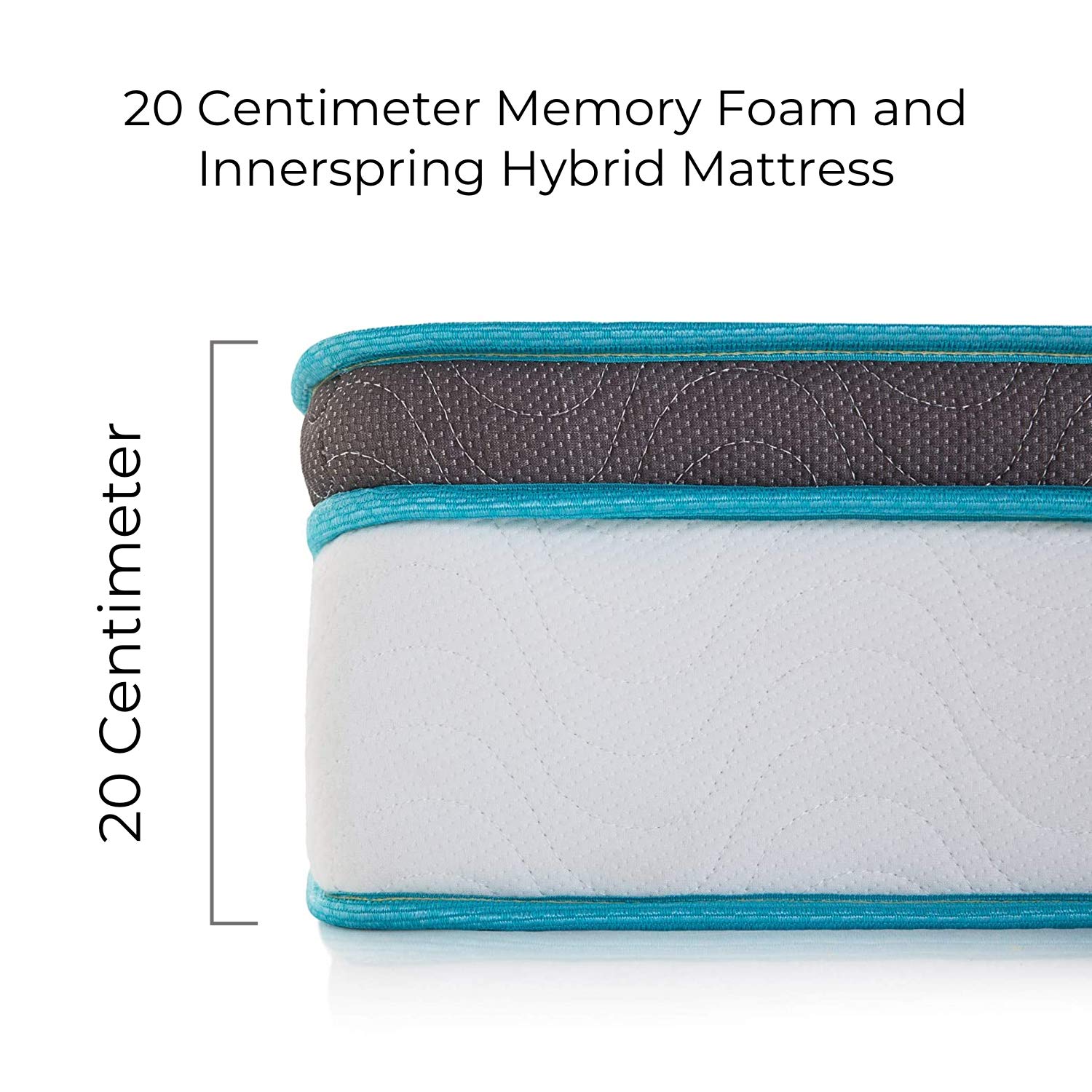 Linenspa 8 Inch Memory Foam and Spring Hybrid Mattress - Medium Firm Feel - Bed in a Box - Quality Comfort and Adaptive Support - Breathable - Cooling - Guest and Kids Bedroom - Twin Size