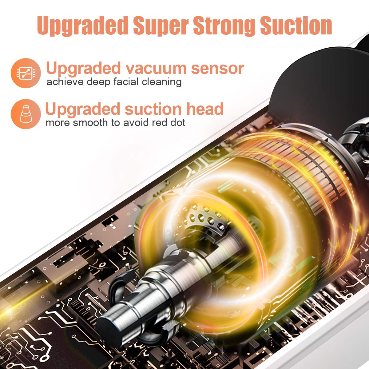 Blackhead Remover Vacuum, Electric Acne Comedone Extractor, JOMARTO Skin Pore Deep Cleansing Tool with LED, 5 Adjustable Suction Power, USB Rechargeable Pore Vacuum Cleaner for Face skin (white): Beauty