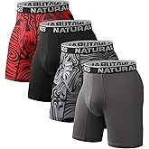 Natural Feelings Athletic Mens Underwear Boxer Briefs for Men pack 2-4 Pack S M L XL XXL