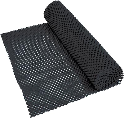 Aidapt Non Slip Waterproof Black Fabric Mat 150x30 cm Easy to Cut