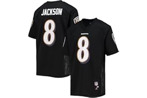 OUTERSTUFF Youth Lamar Jackson Black Baltimore Ravens Replica Player Jersey
