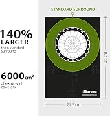 Harrows XL Dartboard Surround Large 6-Piece Wall Protector Ring view 3