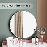 Warmiehomy Round Aluminum Framed Mirror Φ40cm Bathroom Wall Mounted view 3