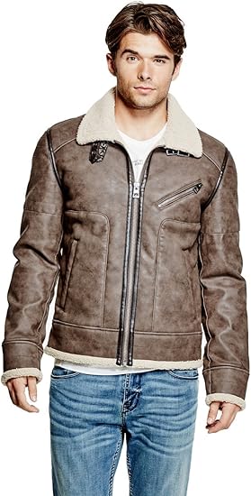 guess faux shearling jacket