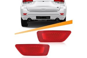KANSMART Rear Bumper Reflector Light Lamp Compatible with Jeep Grand Cherokee 2012-2018, Patriot 2013-2017, Dodge Journey 2012-2020 Back Bumper Reflectors Left & Right Red Les Replace # 57010720AC, 57010721AC