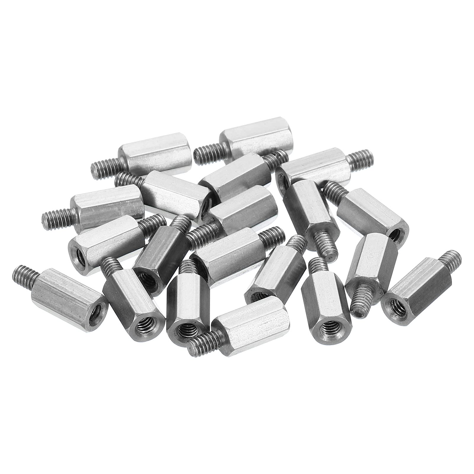 PATIKIL M2.5x8mm+4mm Male-Female Hex Standoff, 20 Pack Stainless Steel PCB Standoffs Screws for Motherboards, Computer Cases, Circuit Boards, Electronics