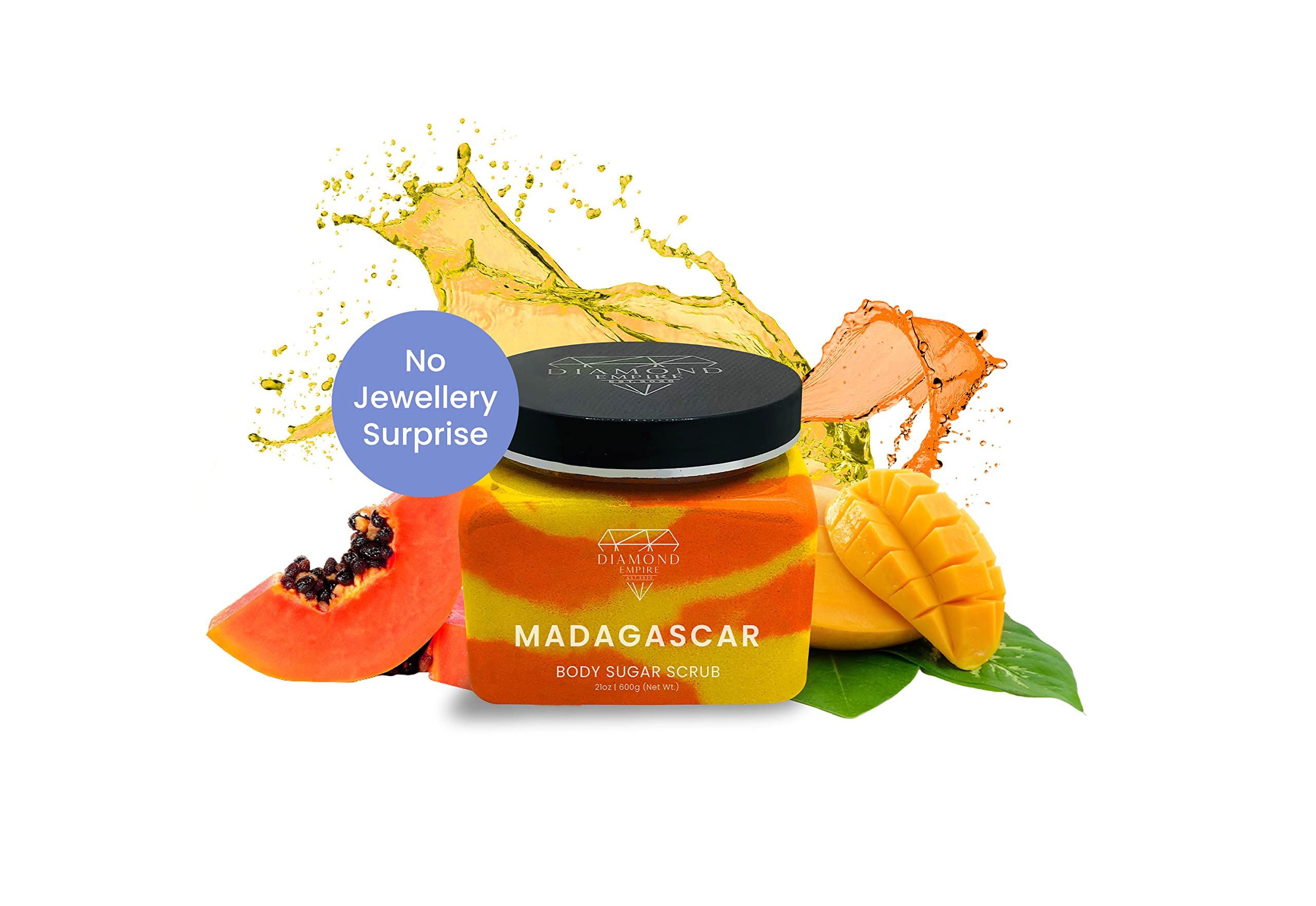 Diamond Empire Organic Madagascar Body Sugar Scrub without Surprise Jewellery Inside (Without Jewellery)