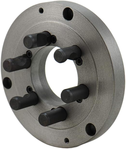 SHARS 7.87" D15 Fully Machined Lathe Chuck Back Adapter Plate for 3 or 4 Jaw Self Centering