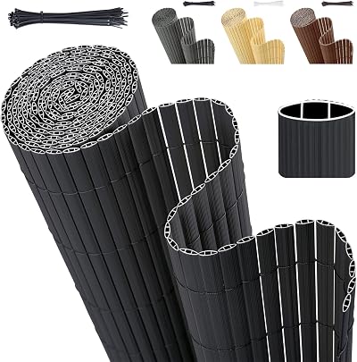 Sekey PVC Privacy Screen 140 x 400 cm Anthracite Double Reinforced Weatherproof