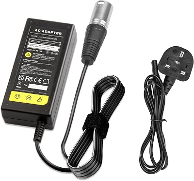 LabTEC 24V Lead Acid Charger 28V 2A 3pin XLR for E Bike Scooter Wheelchair