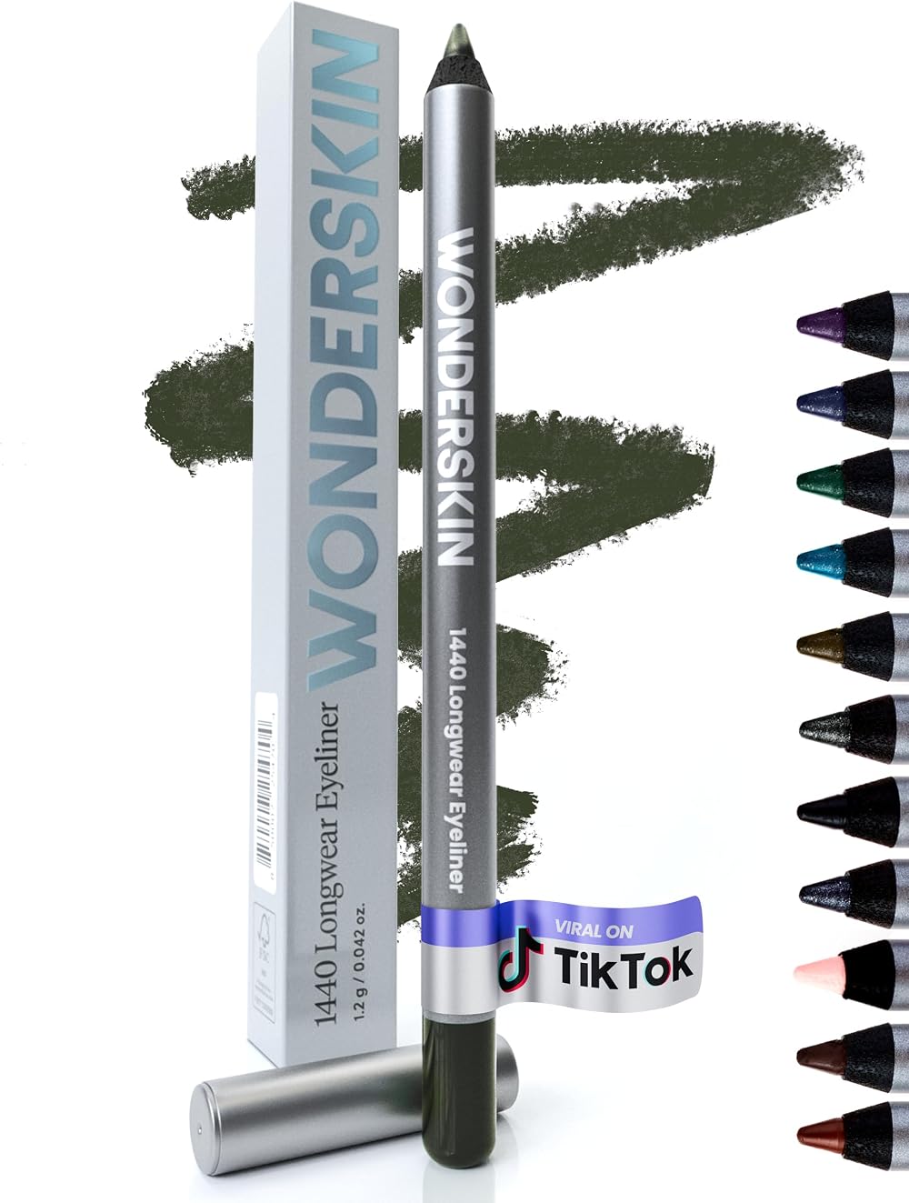 Wonderskin Eyeliner Pencil 1440 Longwear Green Waterproof Sharpenable