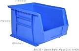 Rhino Tuff Bin35 Blue Plastic Storage Parts Bins - 10 Pack Garage Workshop view 2