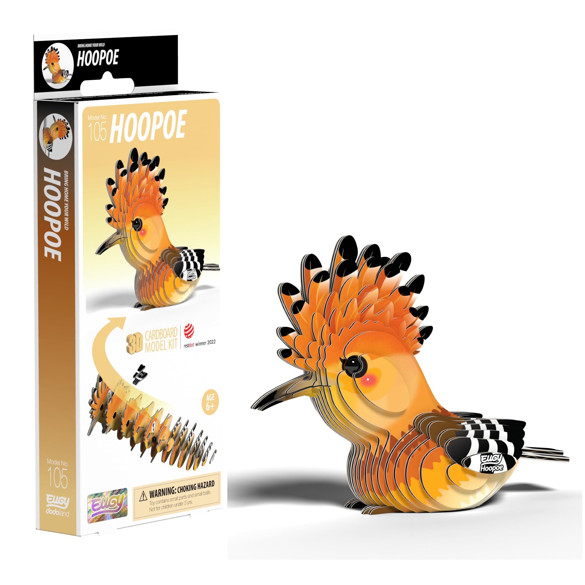 EUGY Hoopoe 3D Model Craft Kit