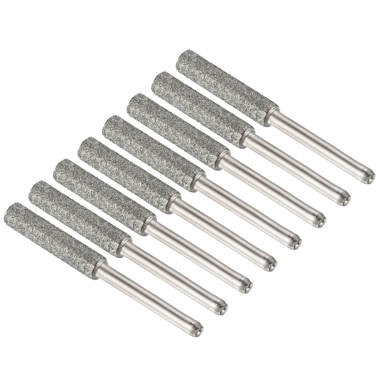M METERXITY 8 Pack Diamond Chainsaw Sharpener - Hardness Diamond Sharpening Wheels Grinding Stone File Apply to Electric Saw (3/16", Silver)