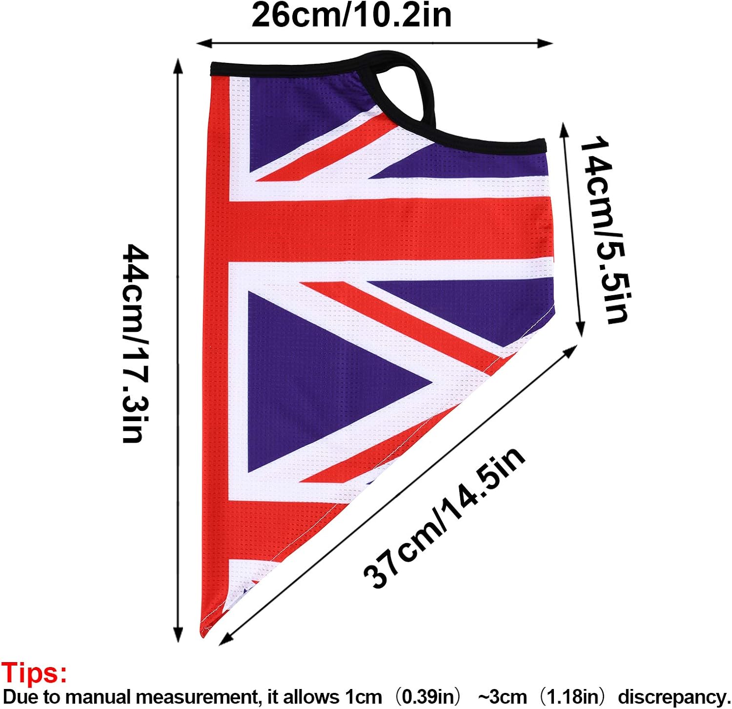 YOSUNPING Colorful Paisley Pattern Neck Gaiter Bandana Half Face Mask Scarf Ear Hanging Protection Windproof for Fishing Hunting Ski Cycling Motorcycle Outdoor Sports Women Men 10 British Flag: Clothing