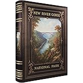 XIAOAIKA Decorative Wooden Book Box - Vintage Faux Book Boxes with National Park Design, Secret Storage with Magnetic Closure